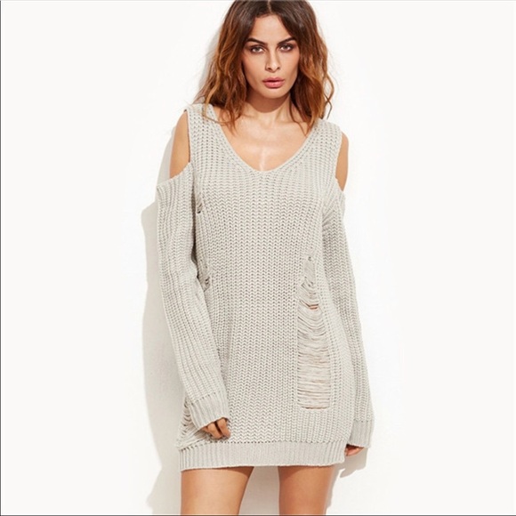 Beige Sweater Dress - Picture 1 of 1
